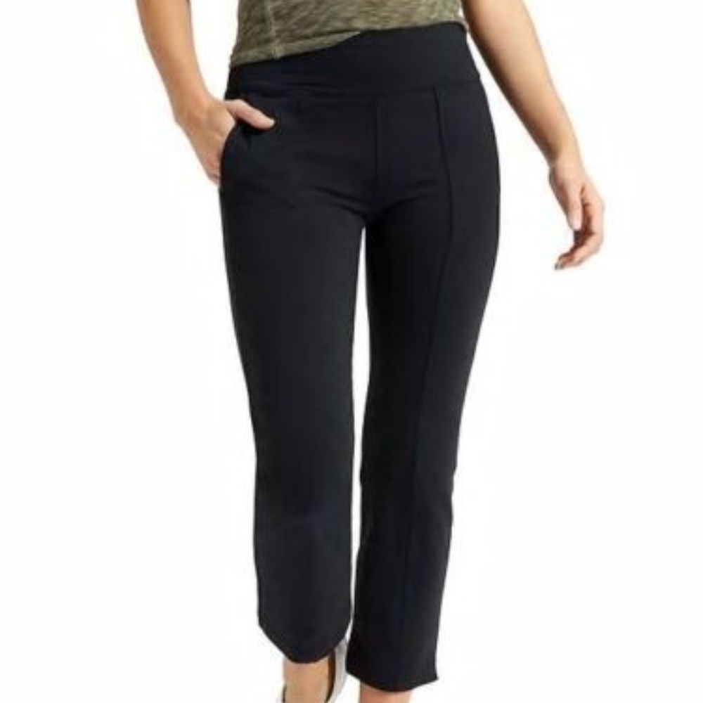 Athleta Metro Crop Kick Flare Pant size S Black